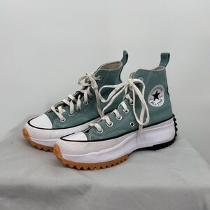 Converse Run Star Hike High Top Teal Canvas Platform Sneakers Womens 6.5